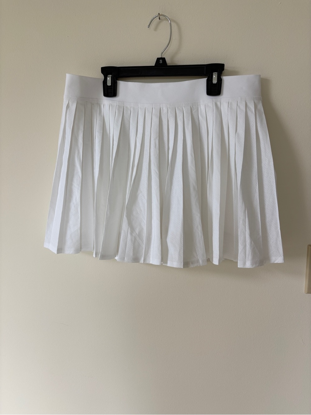 Athleta White Pleated Mini Skirt - Picture 1 of 4